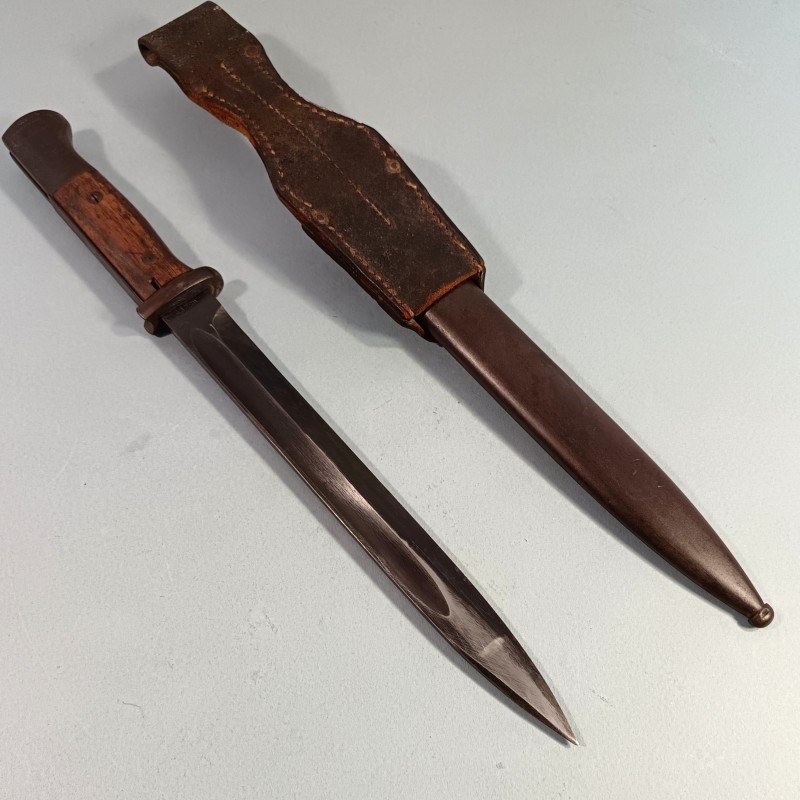 BAIONNETTE ALLEMANDE 98K FOURREAU ET BAIONNETTE AVEC MEME NUMERO FABRICANT A.S.W. E&F HÖRSTER SOLINGEN 1943